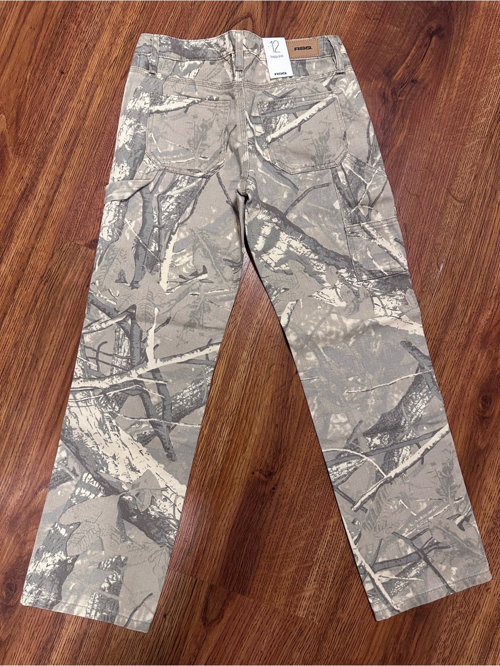 RSQ Kids Camouflage Cargo Jeans in Gray & Cream